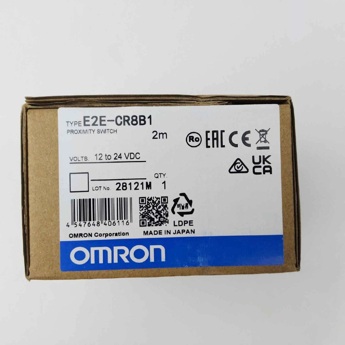 Omron E2E-CR8B1 Sensor 0.8mm PNP NO 10-30VDC