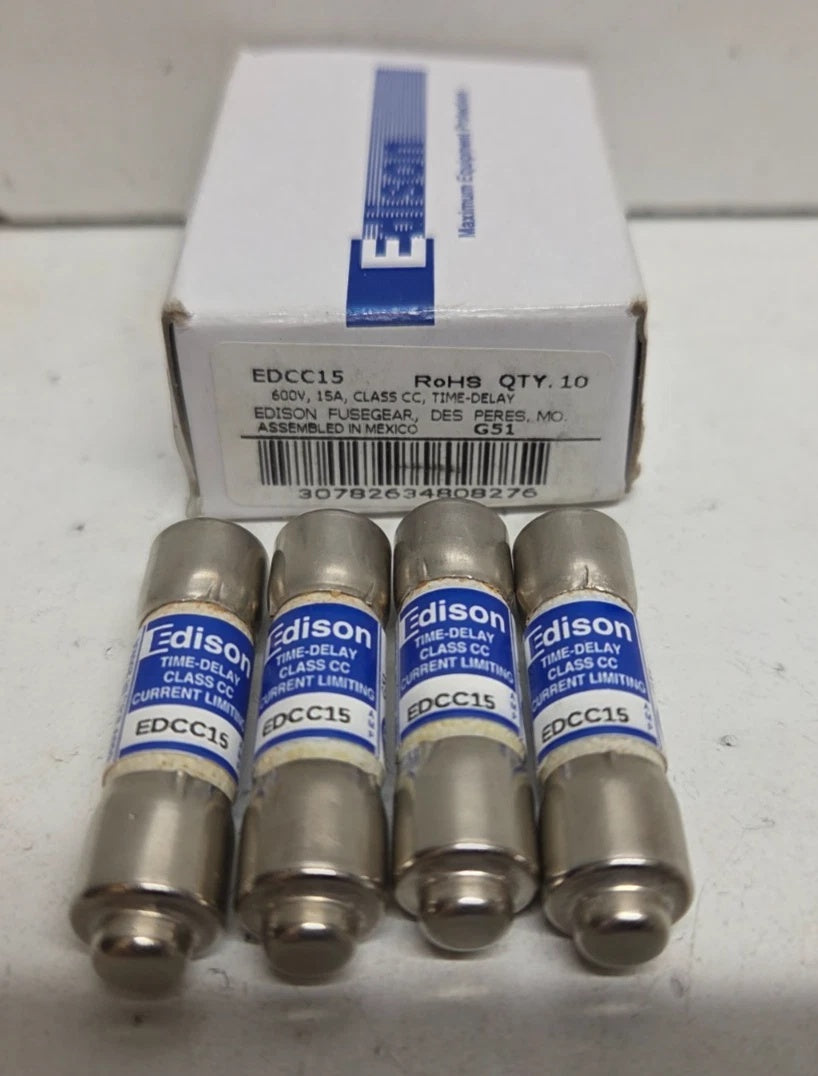 Bussmann EDCC-15 Class CC Time-Delay Fuse 15A 600VAC/300VDC