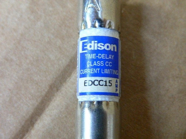 Bussmann EDCC-15 Class CC Time-Delay Fuse 15A 600VAC/300VDC