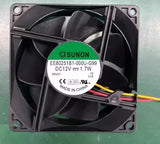 SUNON EE80251B1-000U-G99 DC Axial Fan 12VDC 80x80x25mm 1.7W