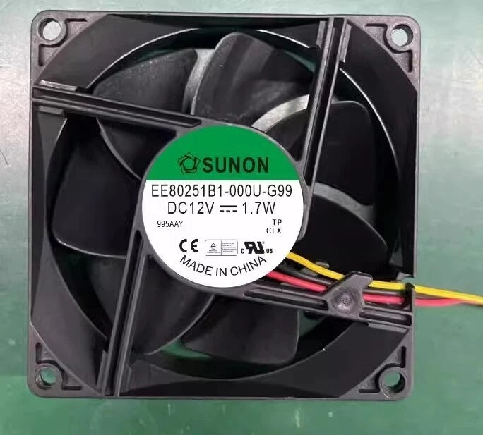 SUNON EE80251B1-000U-G99 DC Axial Fan 12VDC 80x80x25mm 1.7W