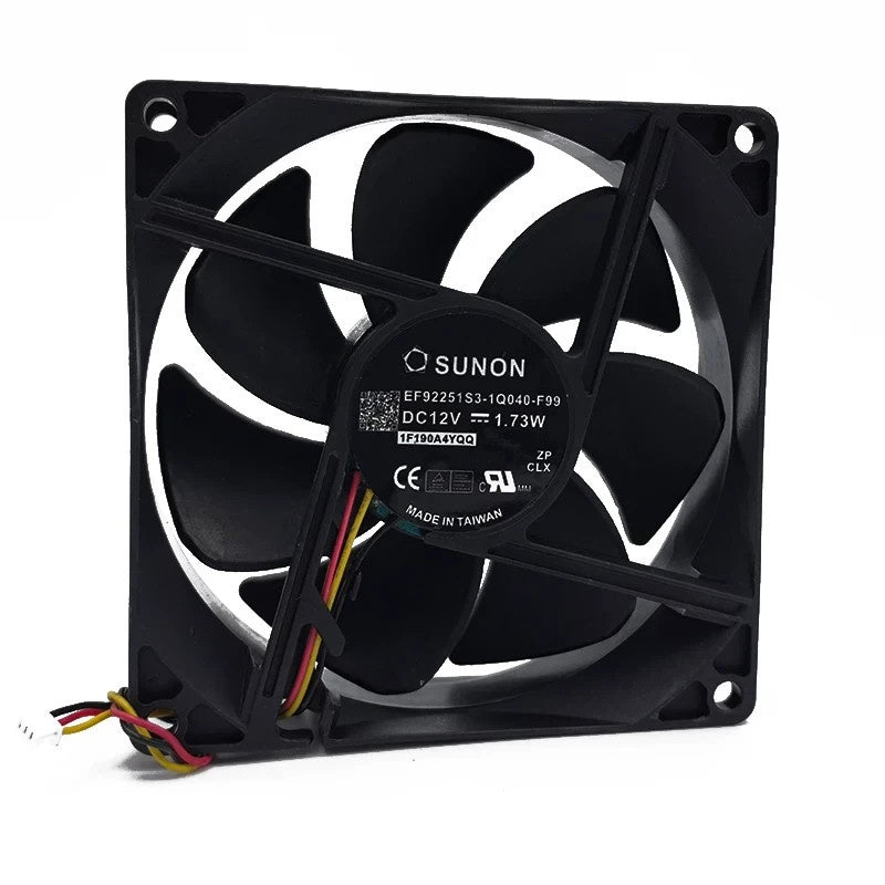 SUNON EF92251S3-1Q040-F99 DC Axial Fan 12V 1.73W 92x92x25mm