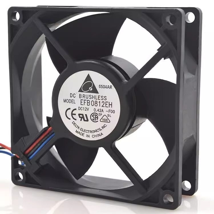 Delta Electronics EFB0812EH-F00 DC Axial Fan 12VDC 80x80x25.4mm 5000RPM