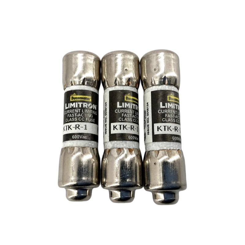 Eaton Bussmann KTK-R-1 Class CC 1A 600V fast-acting fuse