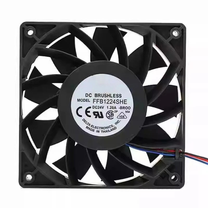 Delta Electronics FFB1224SHE DC Axial Fan 24VDC 120x120x38mm 0.80A