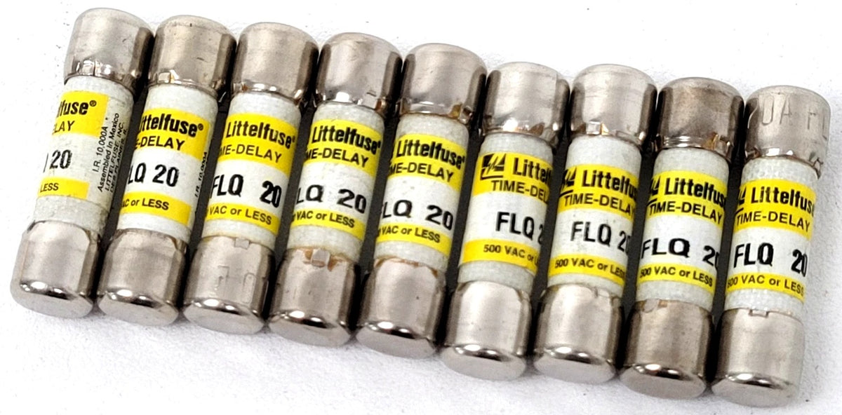 Littelfuse FLQ-20 Midget Fuse 20A 500VAC 300VDC Time-Delay