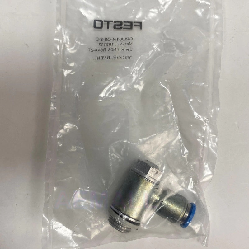 FESTO GRLA-1/4-QS-8-D One-Way Flow Control Valve G1/4 QS-8 475L/min
