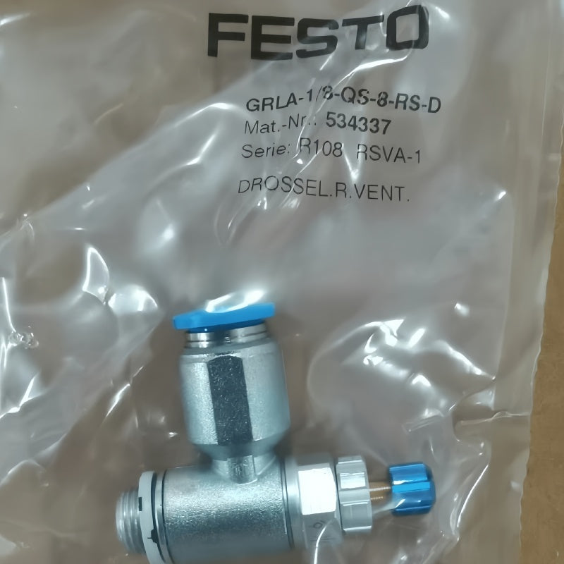 FESTO GRLA-1/8-QS-6-D One-Way Flow Control Valve G1/8 QS-6 185L/min