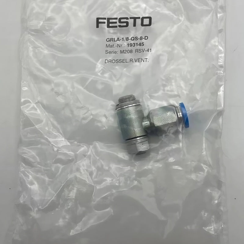 FESTO GRLA-1/8-QS-8-D One-Way Flow Control Valve G1/8 QS-8 215L/min