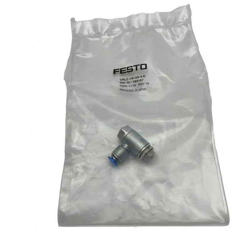 FESTO GRLZ-1/8-QS-4-D One-Way Flow Control Valve G1/8 QS-4