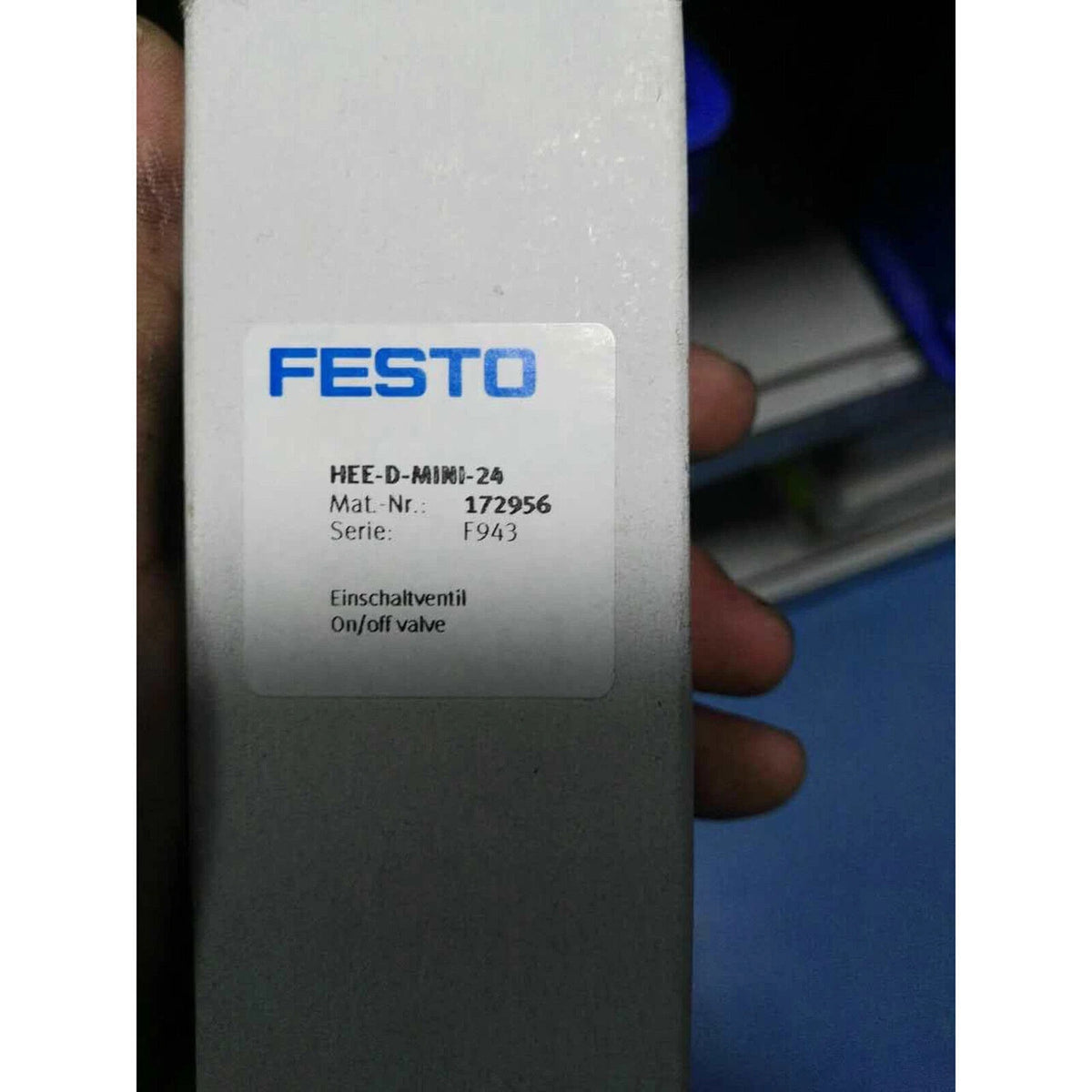 FESTO HEE-D-MINI-24 On/Off Valve 3/2-Way 24V DC 2.5-16 Bar