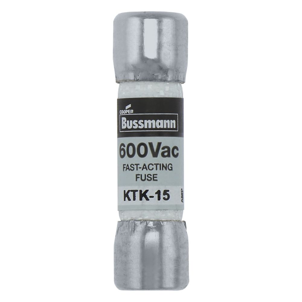 Eaton Bussmann KTK-15 Fast-Acting Fuse 15 A 600 VAC 100 kA