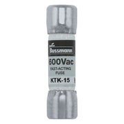 Eaton Bussmann KTK-15 Fast-Acting Fuse 15 A 600 VAC 100 kA