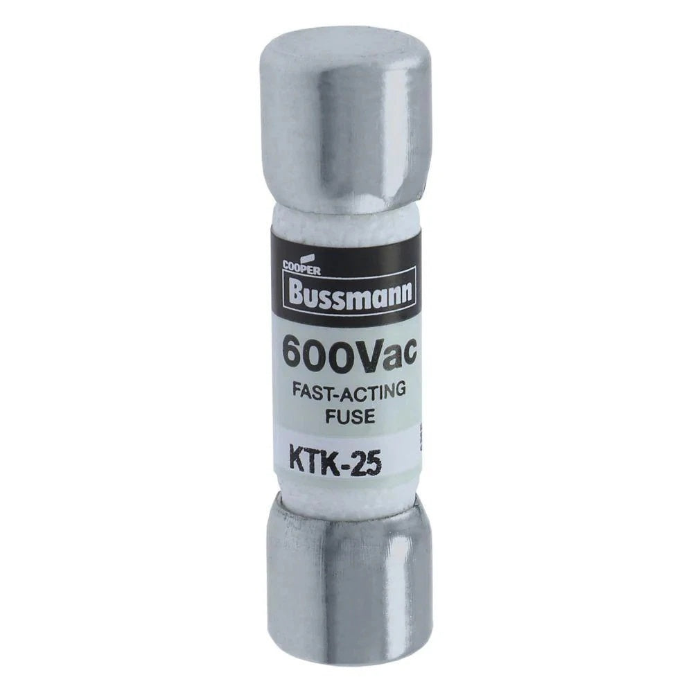 Bussmann KTK-25 Fuse Midget Fuse 25A 600VAC Fast-Acting