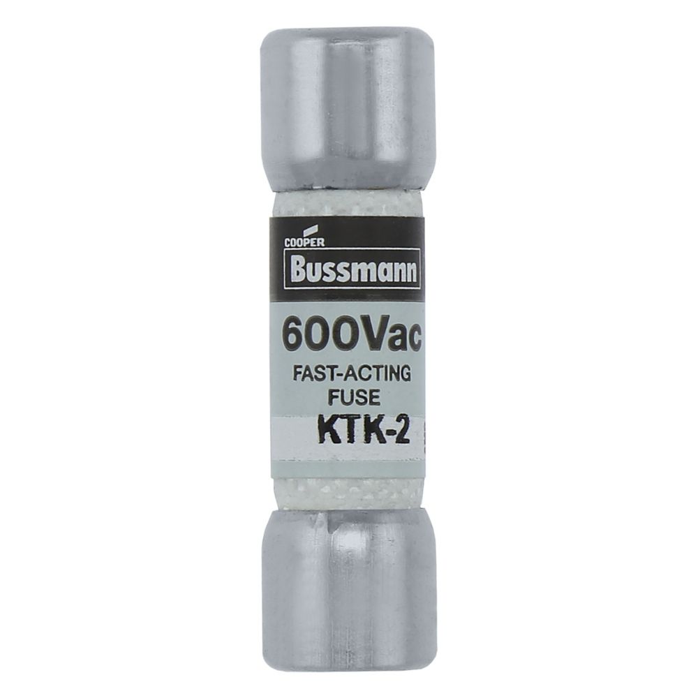 Eaton Bussmann KTK-2 Fast-Acting Fuse 2 A 600 VAC 100 kA