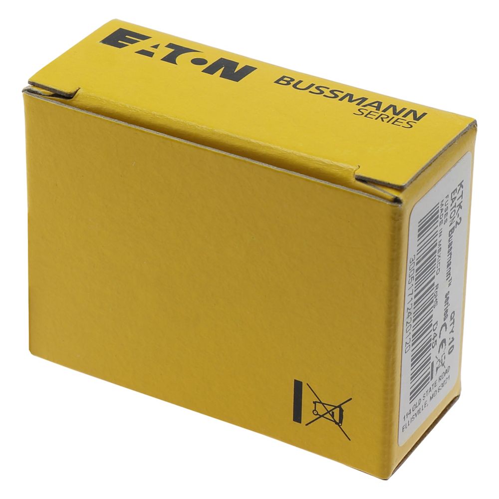 Eaton Bussmann KTK-2 Fast-Acting Fuse 2 A 600 VAC 100 kA