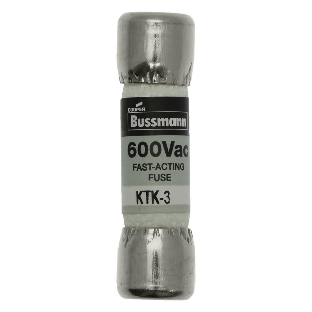 Eaton Bussmann KTK-3 Fast-Acting Fuse 3 A 600 VAC 100 kA