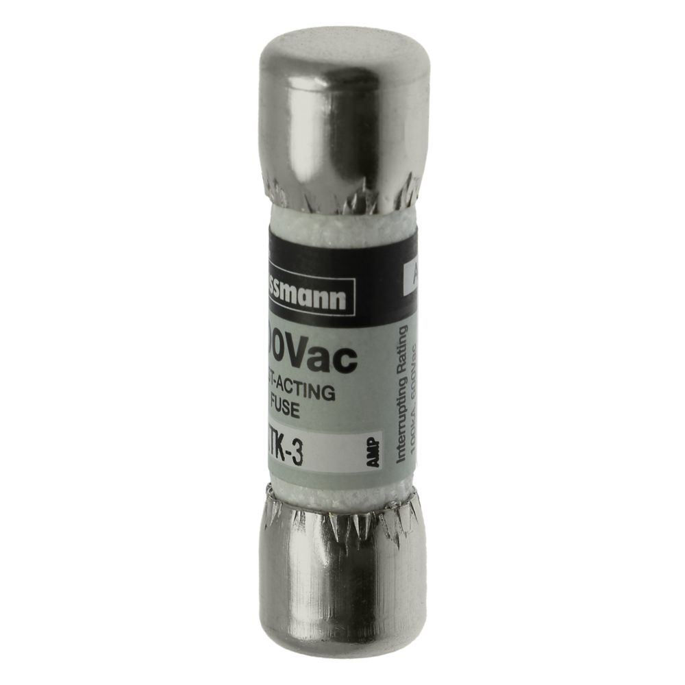 Eaton Bussmann KTK-3 Fast-Acting Fuse 3 A 600 VAC 100 kA