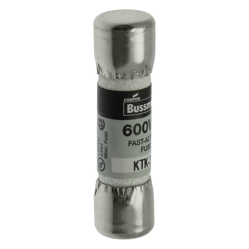 Eaton Bussmann KTK-3 Fast-Acting Fuse 3 A 600 VAC 100 kA