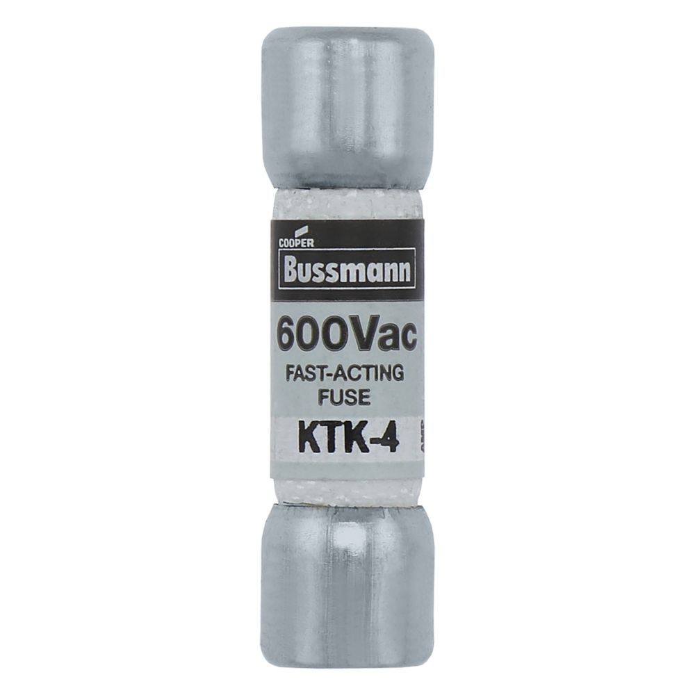 Eaton Bussmann KTK-4 Fast-Acting Fuse 4 A 600 VAC 100 kA