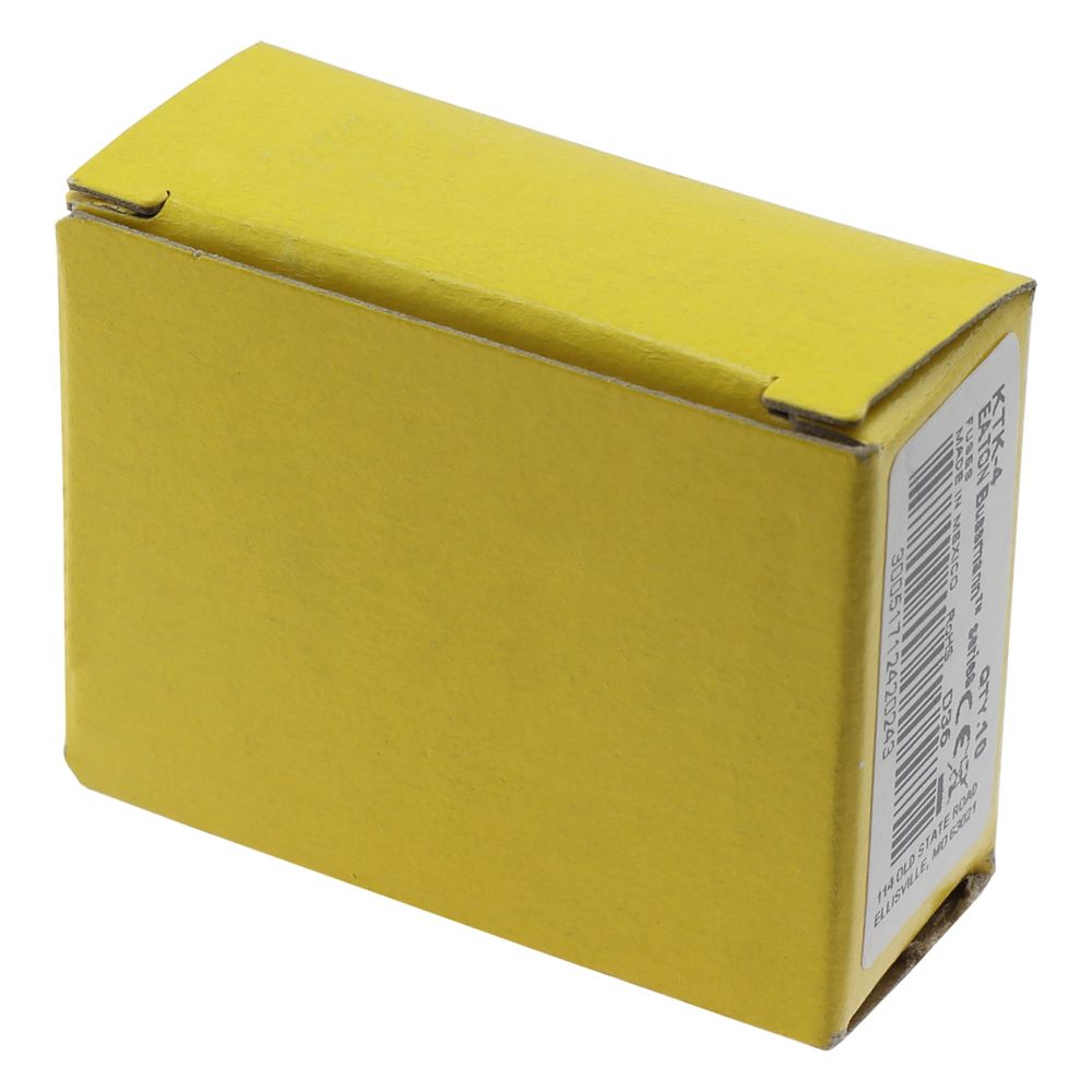 Eaton Bussmann KTK-4 Fast-Acting Fuse 4 A 600 VAC 100 kA