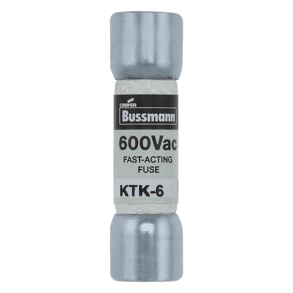Eaton Bussmann KTK-6 Fast-Acting Fuse 6 A 600 VAC 100 kA