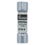 Eaton Bussmann KTK-6 Fast-Acting Fuse 6 A 600 VAC 100 kA