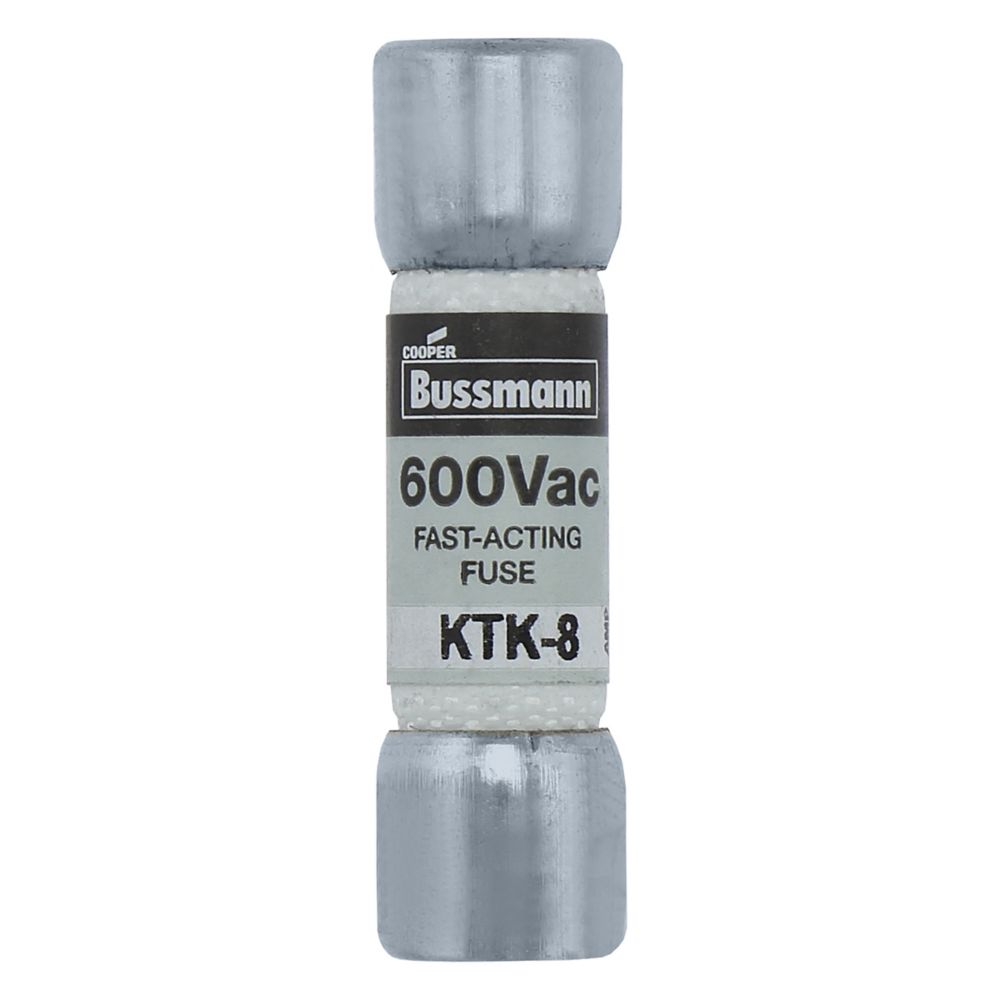 Eaton Bussmann KTK-8 Fast-Acting Fuse 8 A 600 VAC 100 kA