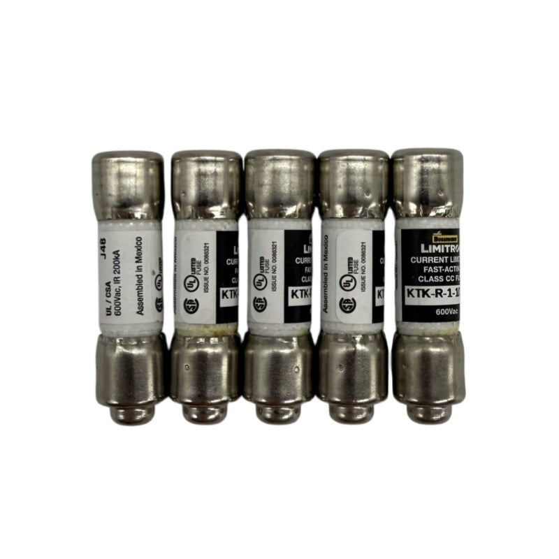 Eaton Bussmann KTK-R-1-1/2 Fuse, 1.5A, 600VAC, Class CC Fast-Acting