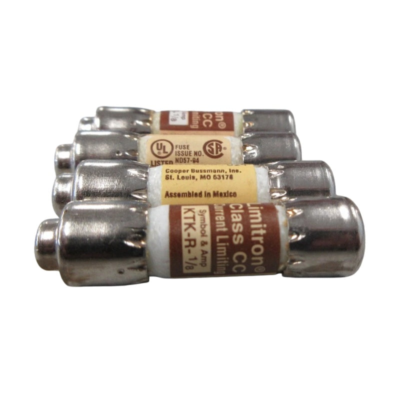 Eaton Bussmann KTK-R-1/8 Fuse, 0.125A, 600VAC, Class CC Fast-Acting