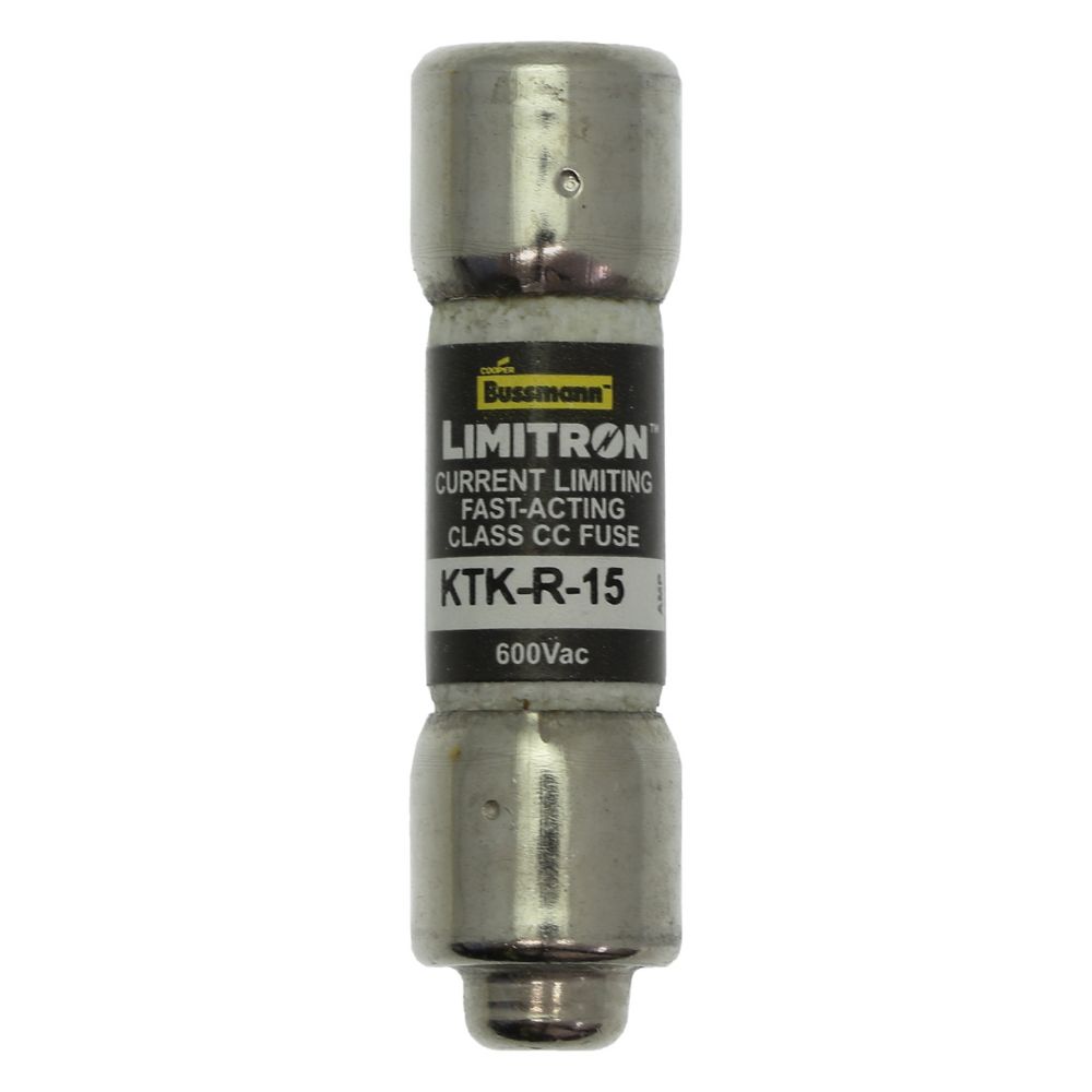 Bussmann KTK-R-15 Class CC Fast-Acting Fuse 15A 600V for Industrial Control