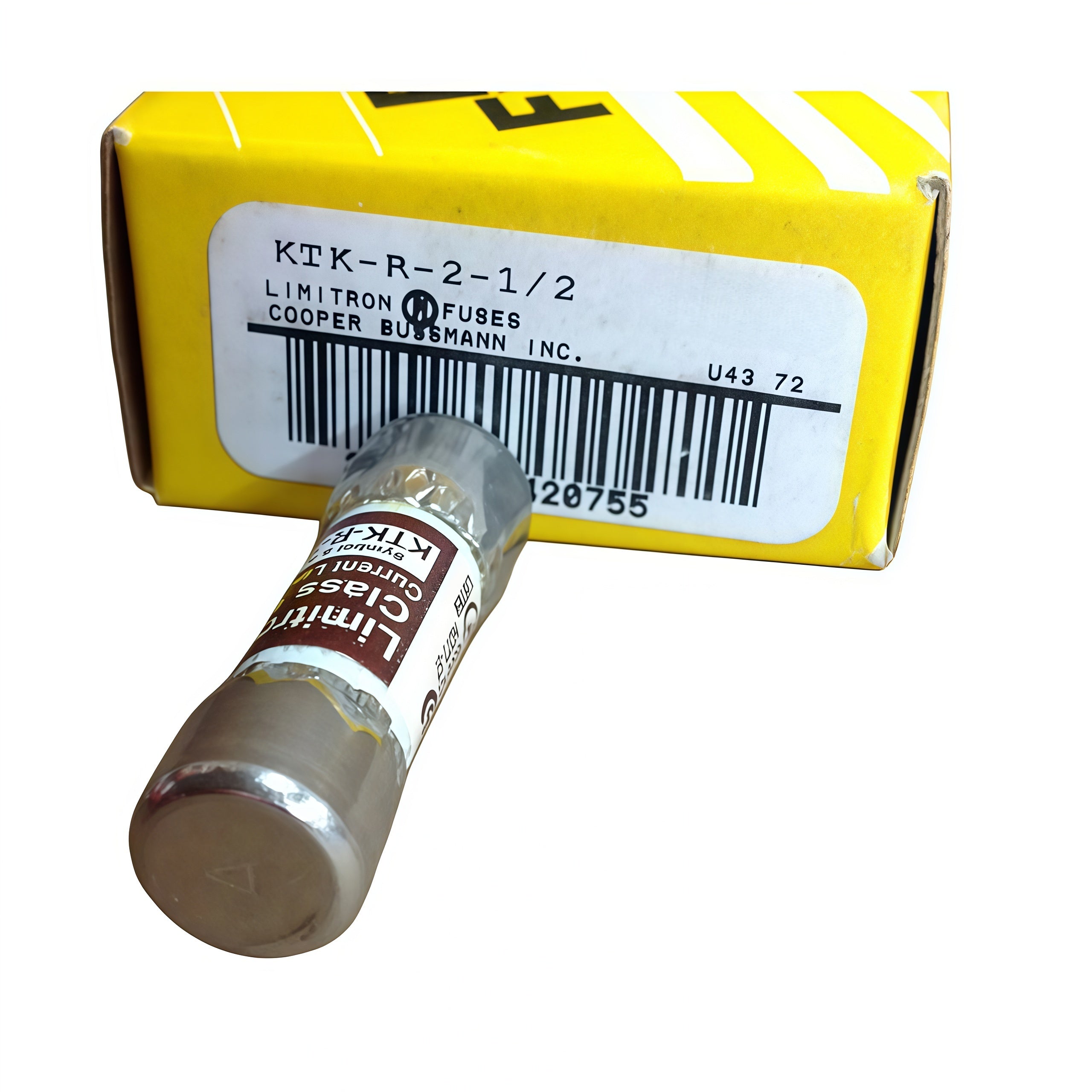 Eaton Bussmann KTK-R-2-1/2 Fuse, 2.5A, 600VAC, Class CC Fast-Acting