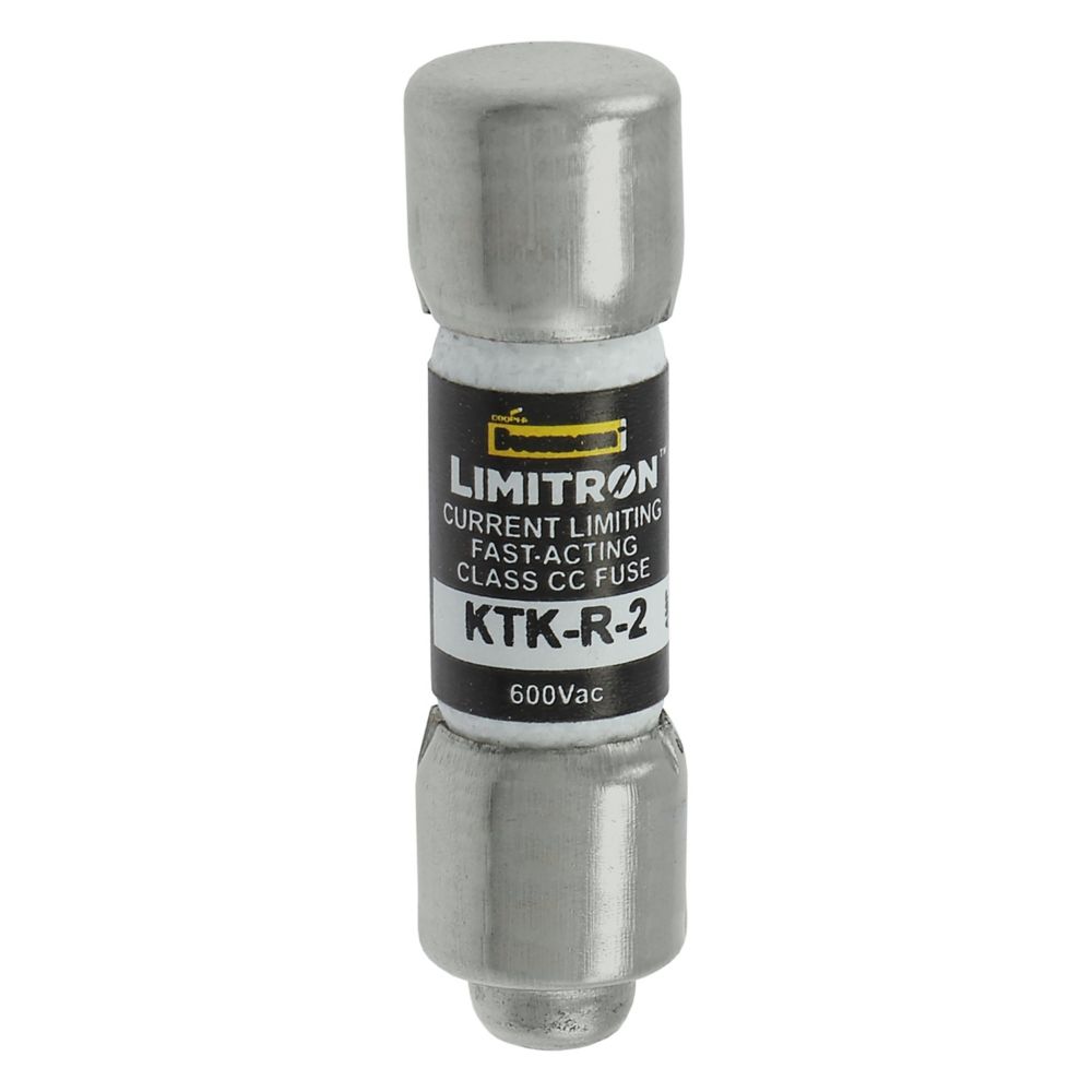 Eaton Bussmann KTK-R-2 Fuse, 2A, 600VAC, Class CC Fast-Acting