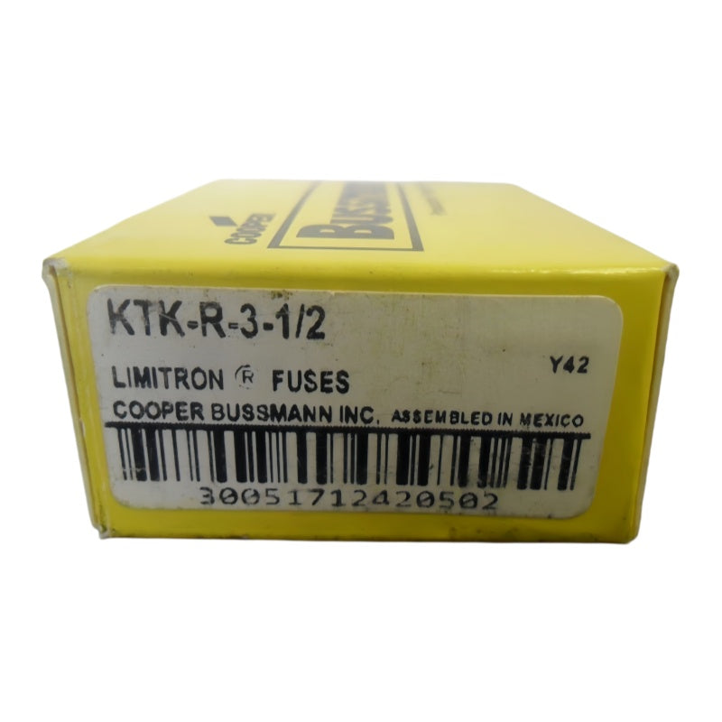Eaton Bussmann KTK-R-3-1/2 Fuse, 3.5A, 600VAC, Class CC Fast-Acting