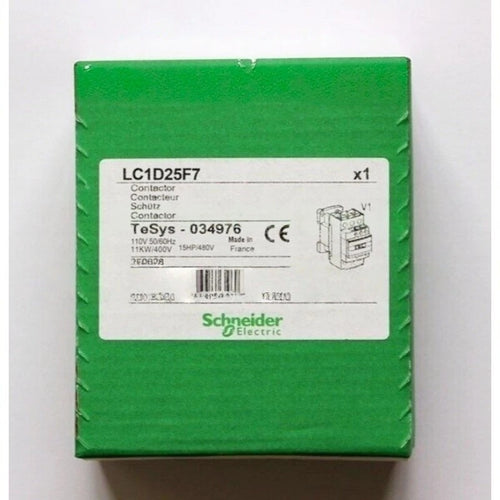 Schneider LC1D25F7 Contactor 25A 110VAC 50/60Hz 3-Pole
