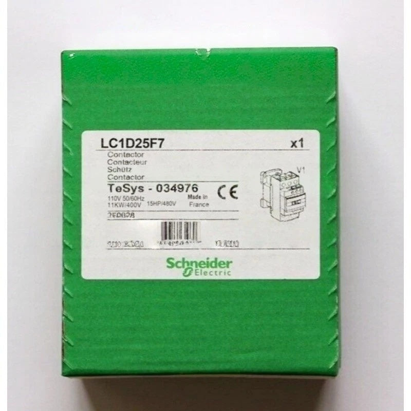 Schneider LC1D25F7 Contactor 25A 110VAC 50/60Hz 3-Pole