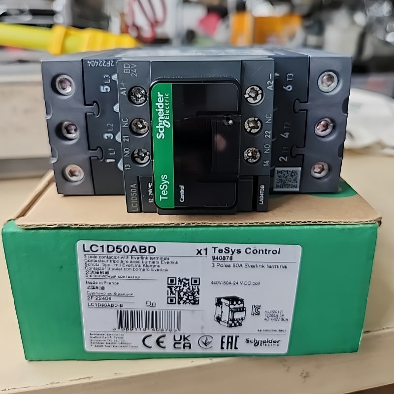 Schneider LC1D50ABD 50A TeSys D Series AC Contactor with 50A Rating