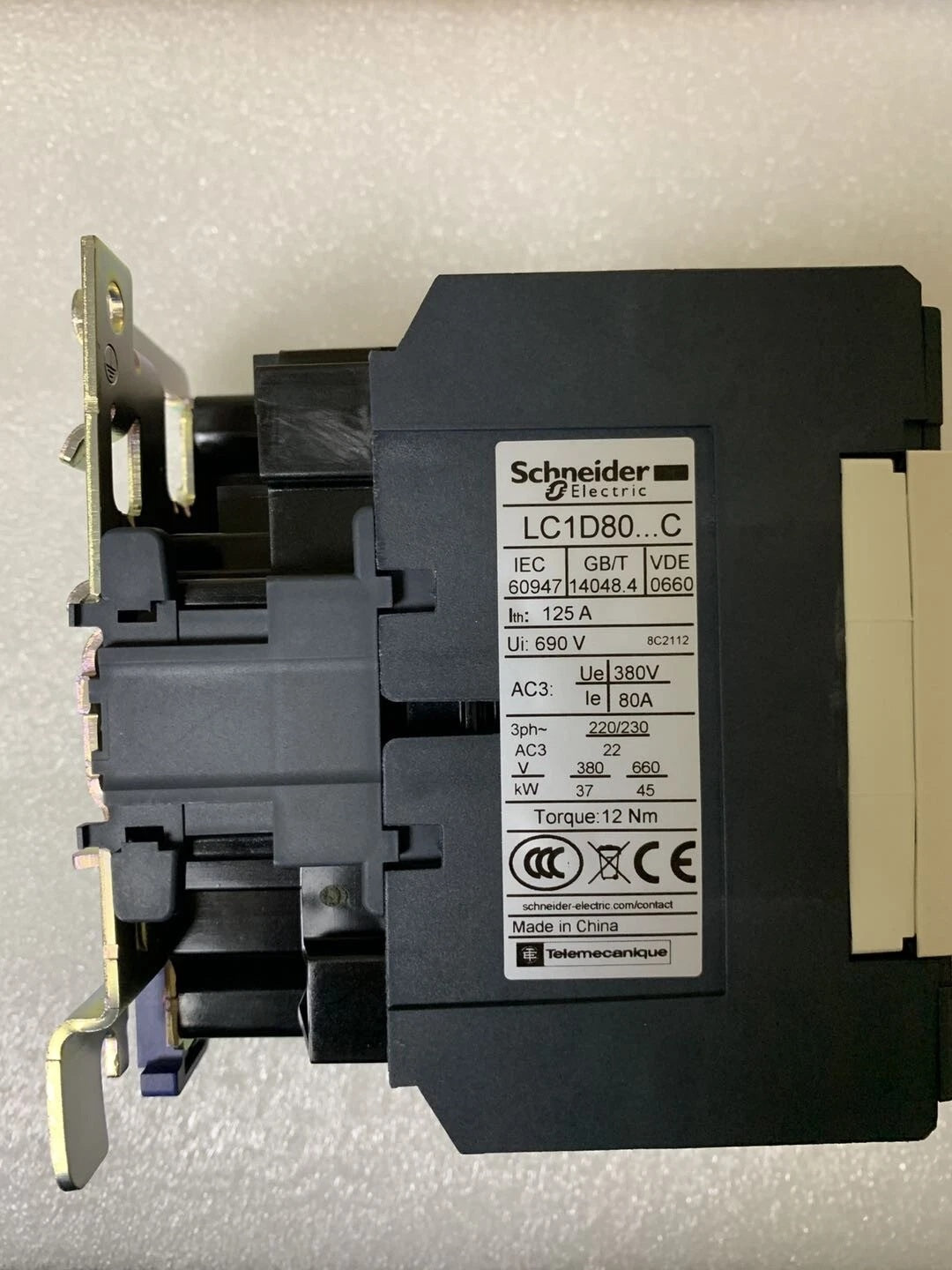 Schneider LC1D80M7C Contactor 80A 220VAC 50/60Hz