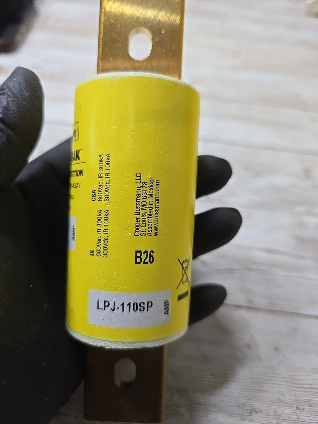 Bussmann LPJ-110SP Class J Fuse 110A 600VAC 300VDC Time-Delay