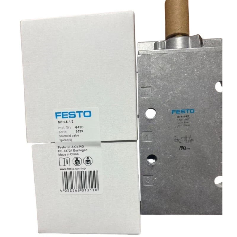 FESTO MFH-5-1/2 Solenoid Valve 5/2-Way G1/2 3700 l/min