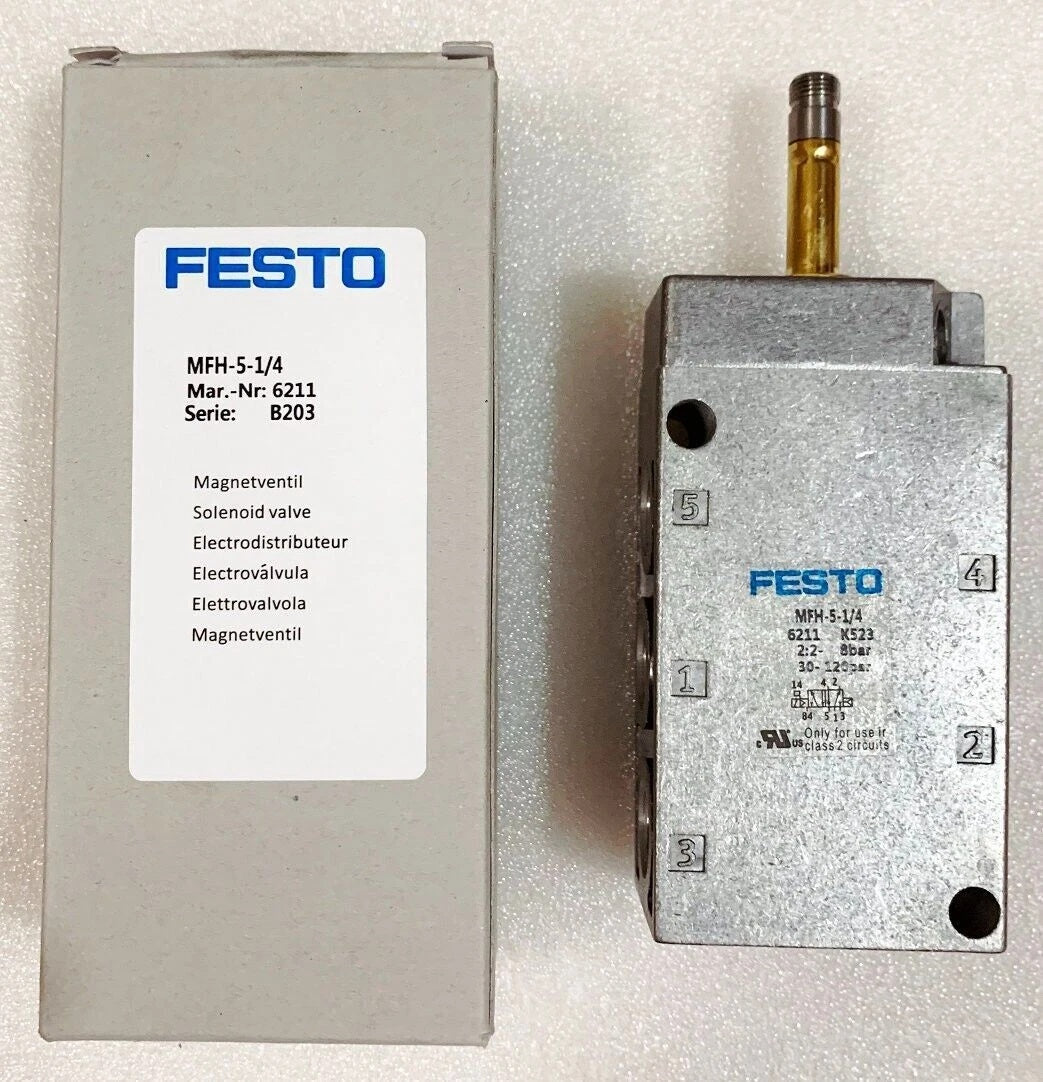 FESTO MFH-5-1/4 Solenoid Valve 5/2-Way G1/4 1000 l/min