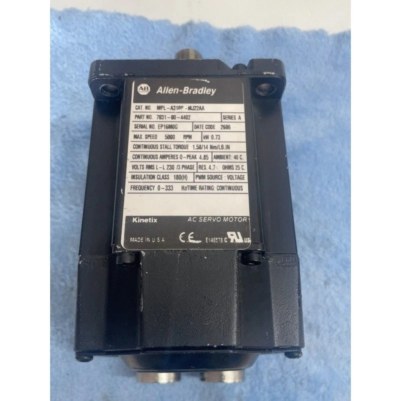 Allen-Bradley MPL-A310P-MJ22AA Servo Motor 230V 5000RPM 100mm Frame