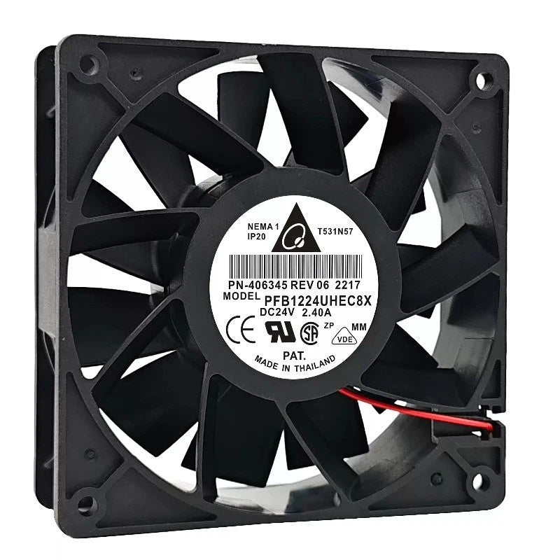 Delta Electronics PFB1224UHEC8X DC Axial Fan 24VDC 120x120x38mm
