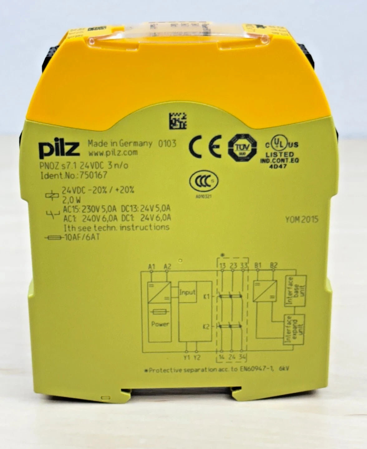 PILZ PNOZ S7.1 750167 Safety Relay Expansion Module 24VDC 3NO 17.5mm