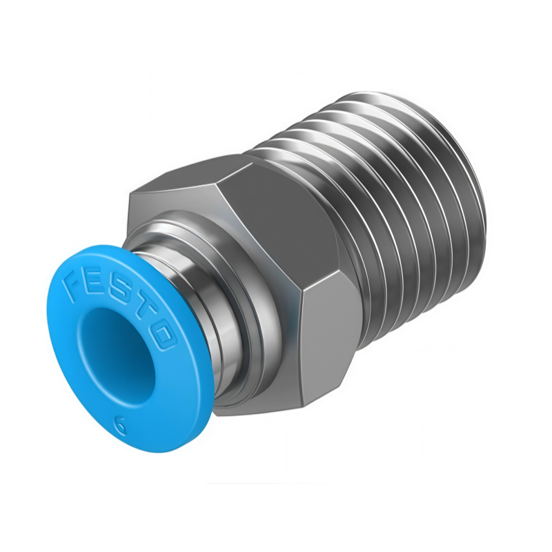 FESTO QS-1/4-6 Push-In Fitting R1/4 6mm Pneumatic Connector