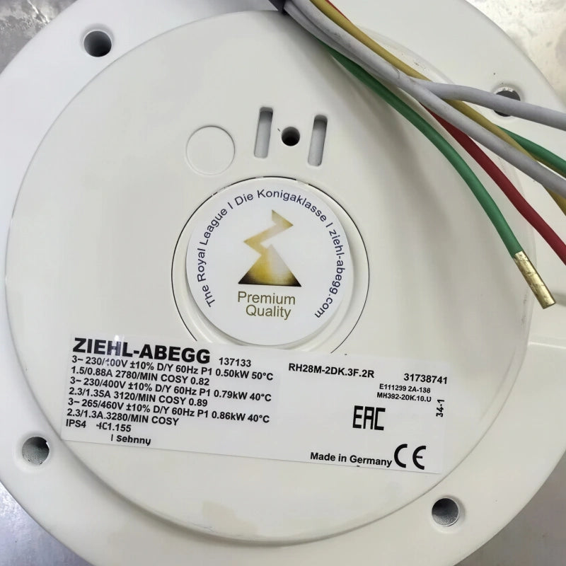 ZIEHL-ABEGG RH28M-2DK.3F.2R Centrifugal Fan 400VAC 50Hz 520W