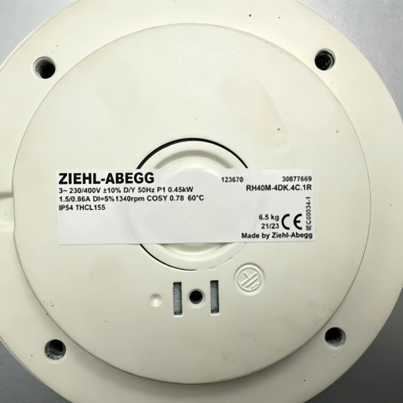 ZIEHL-ABEGG RH40M-4DK.4C.1R Centrifugal Fan 400V 450W 1340rpm