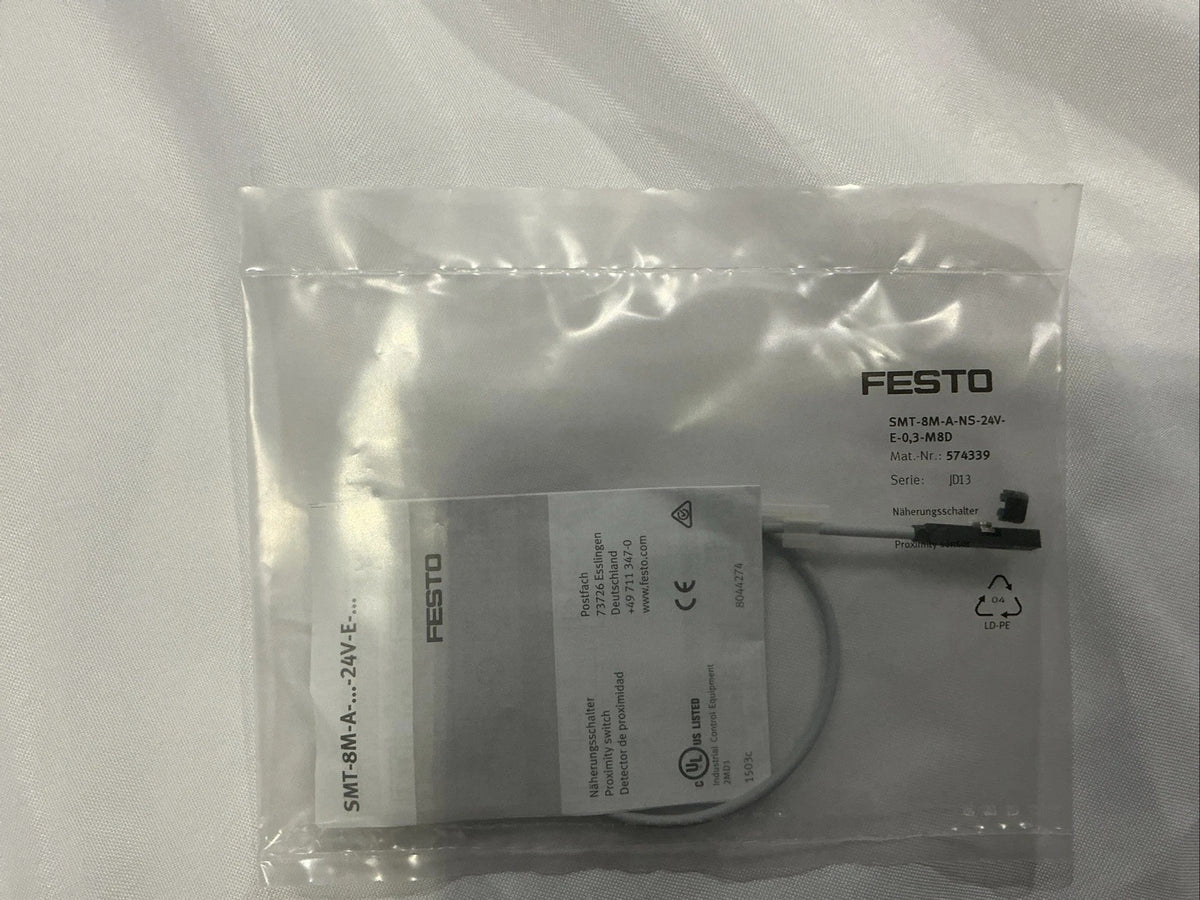FESTO SMT-8M-A-NS-24V-E-0,3-M8D Proximity Sensor 24VDC NPN M8