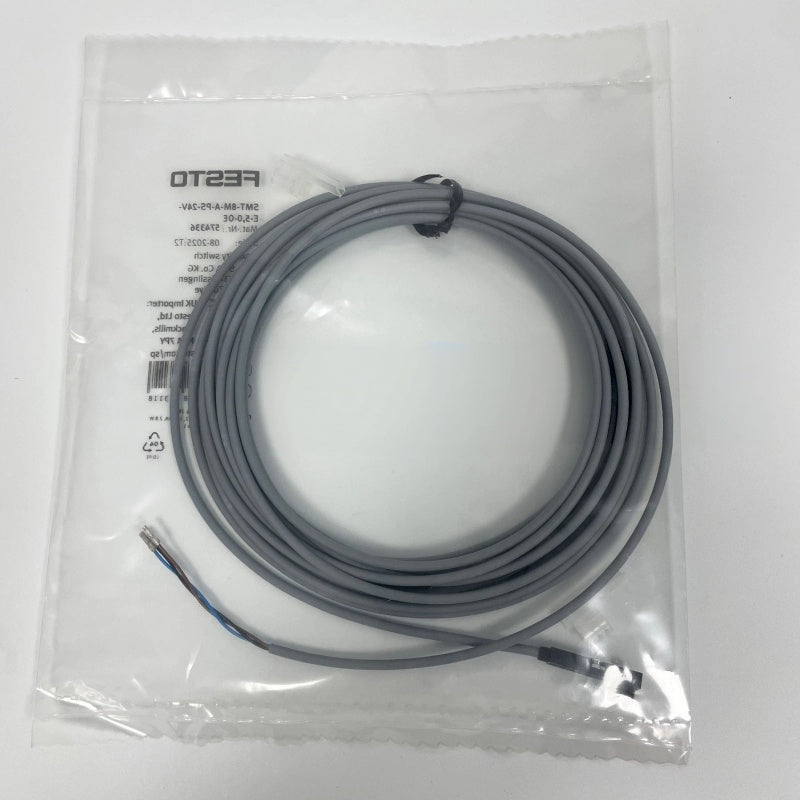 FESTO SMT-8M-A-PS-24V-E-5,0-OE Cylinder Position Sensor PNP NO 24VDC 5m