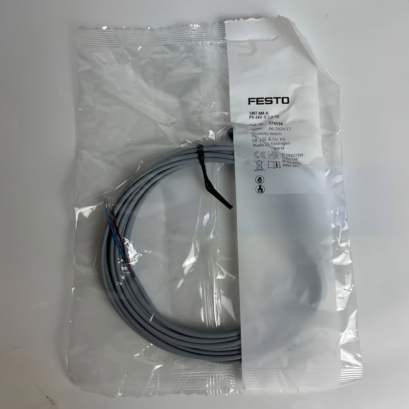 FESTO SMT-8M-A-PS-24V-E-5,0-OE Cylinder Position Sensor PNP NO 24VDC 5m